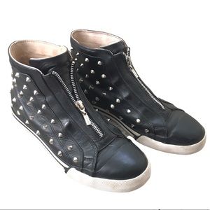 Studded Leather High Tops